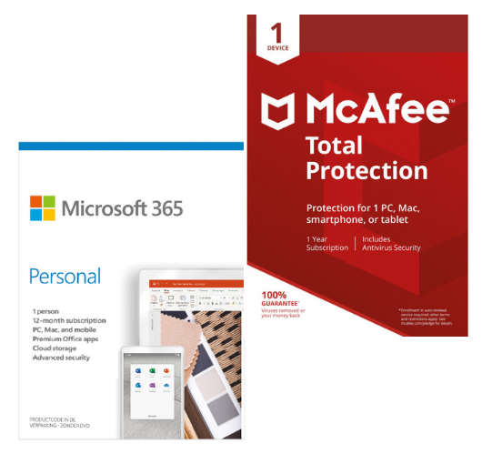 PROMO PACKAGE: Microsoft 365 Personal + McAfee Total Protection 1