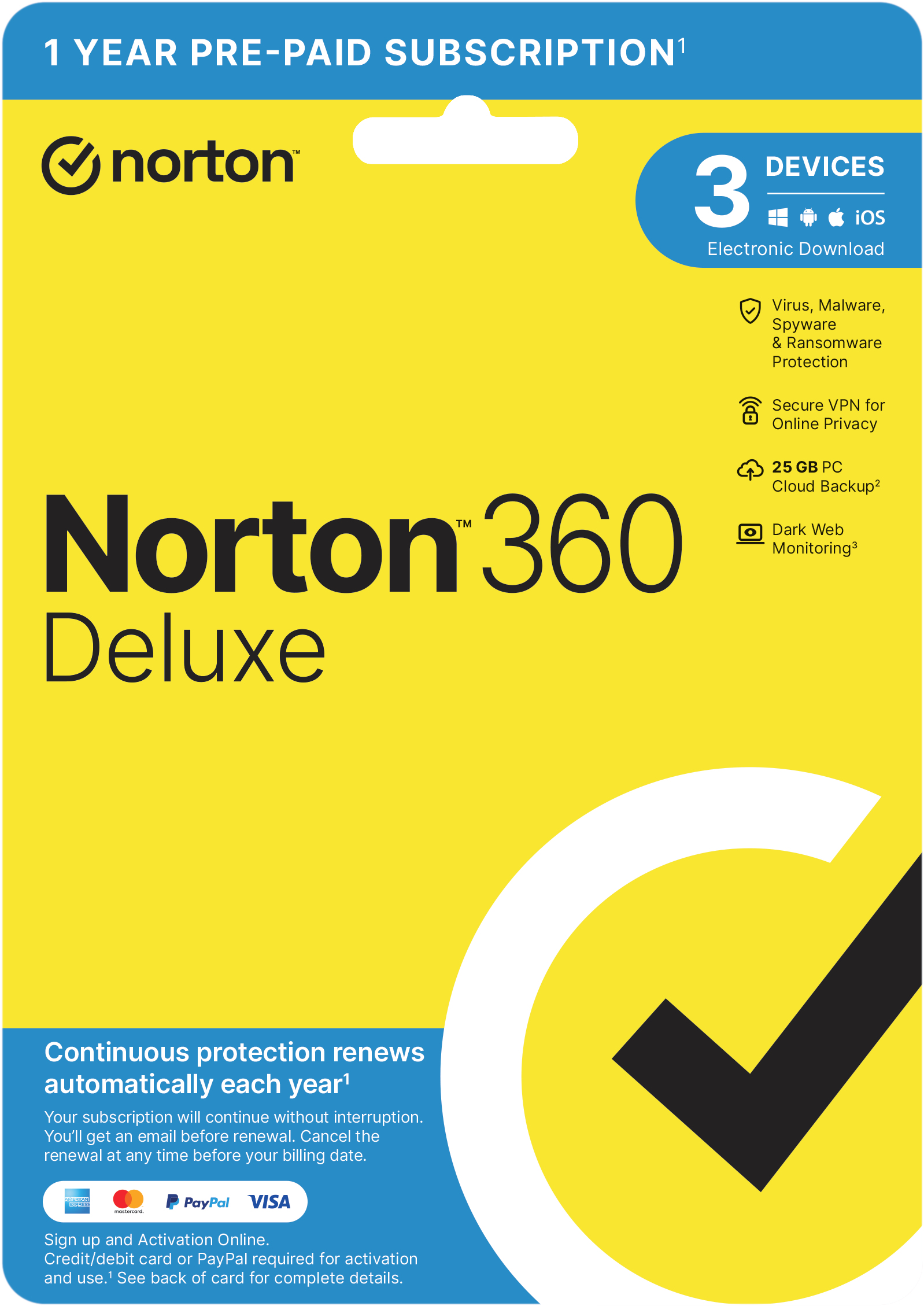 Norton 360 Deluxe 3 apparaten